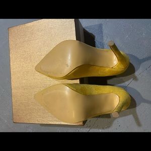 Vibrant yellow heels